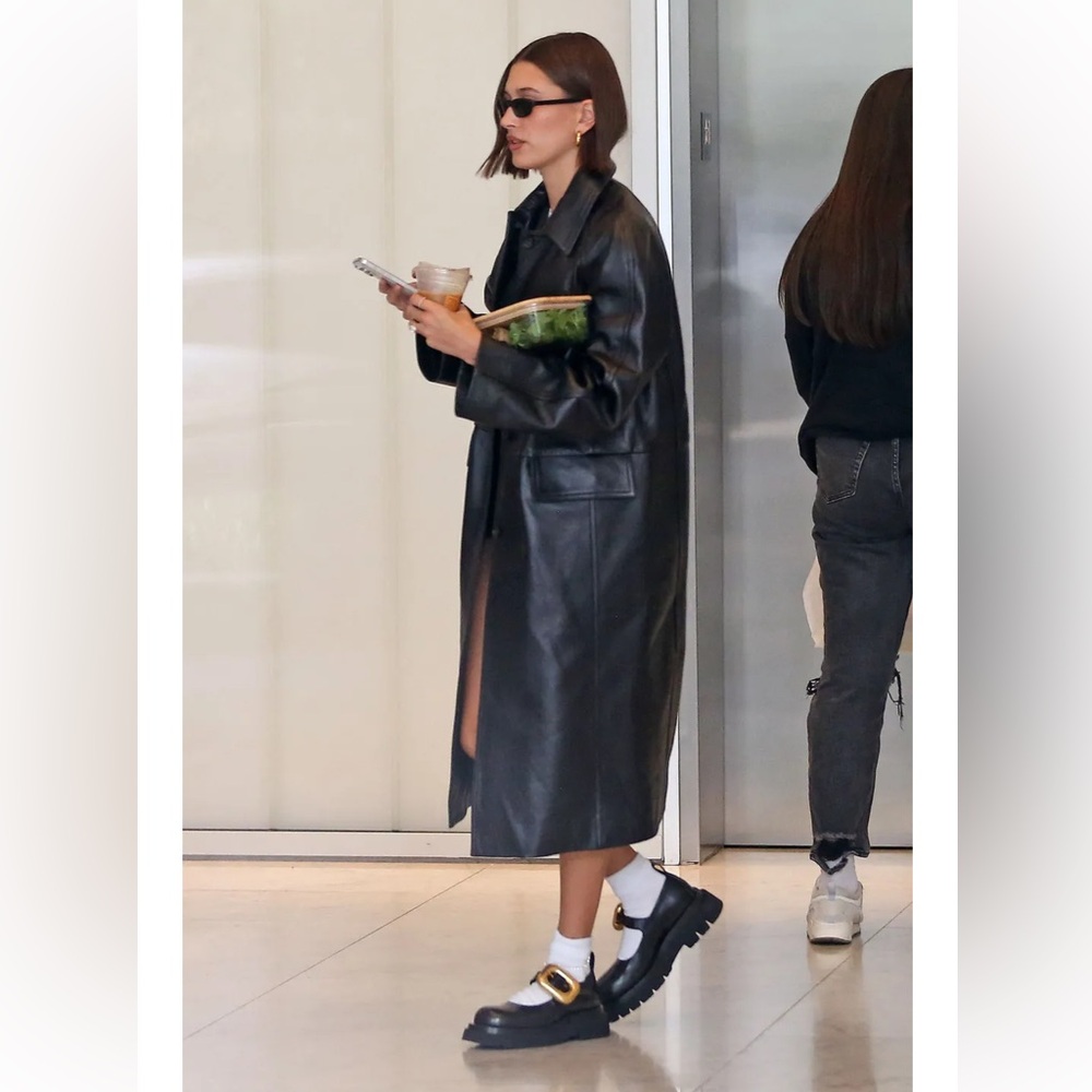Bottega Veneta  Black Lug Mary Jane Loafers